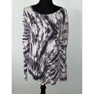 Bluenotes Tie Dye Long Sleeve Tunic Top Pullover Womens Size Large NO FLAWS/MINT